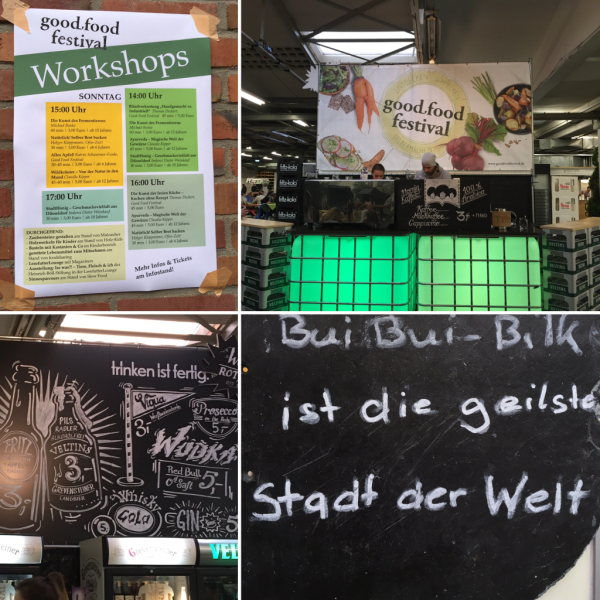 Workshops und Stände auf dem Good Food festival