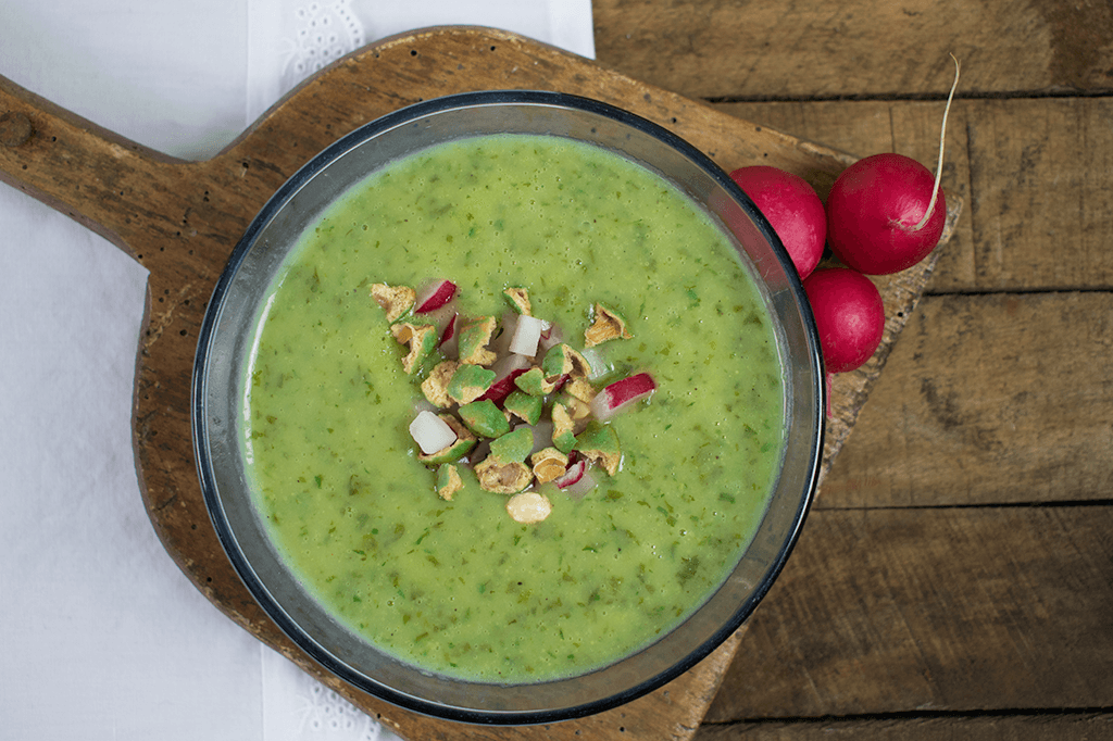 Radieschenblattsuppe, Radiesblattsuppe, Suppe aus Radieschenblättern