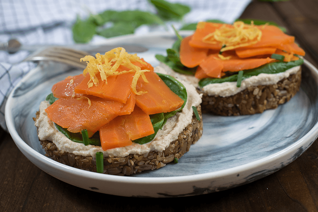 Karotten Lachs, veganer Lachs, Lachs aus Karotte