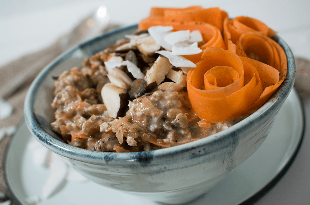 Karotten-Overnightoats, Overnight-Oats mit Karotten, vegane Overnightoats, Carrot Overnightoats