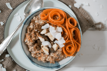 Karotten-Overnightoats, Overnight-Oats mit Karotten, vegane Overnightoats, Carrot Overnightoats