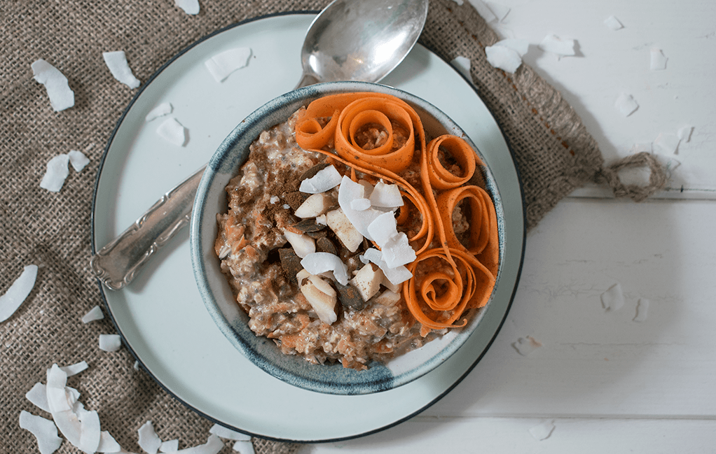 Karotten-Overnightoats, Overnight-Oats mit Karotten, vegane Overnightoats, Carrot Overnightoats