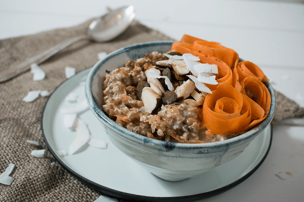 Karotten-Overnightoats, Overnight-Oats mit Karotten, vegane Overnightoats, Carrot Overnightoats