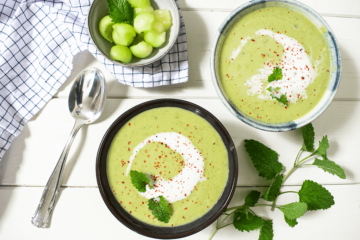 Erbsen-Limetten-Suppe mit Kokosmilch, Frische Erbsensuppe