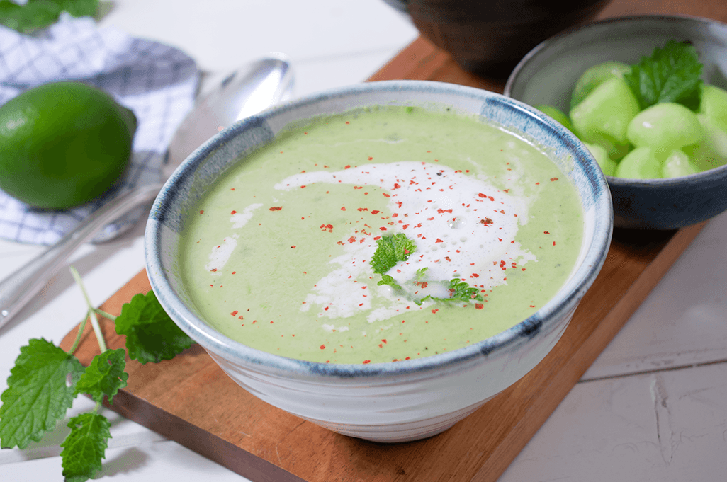 Erbsen-Limetten-Suppe mit Kokosmilch, Frische Erbsensuppe